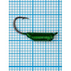 Мормышка вольфрамовая "CADDIS" № 3, зеленый Fluo